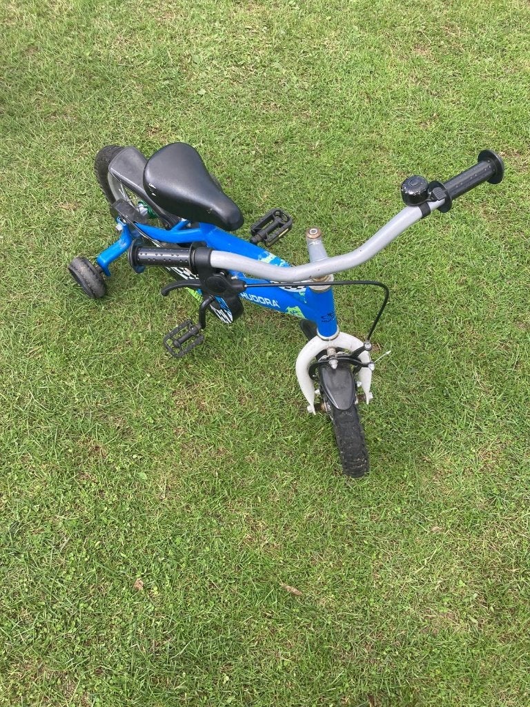 Licht kinderfietsje met afneembare zijwieltjes, Ophalen, Zijwieltjes, Velgrem, Hudora