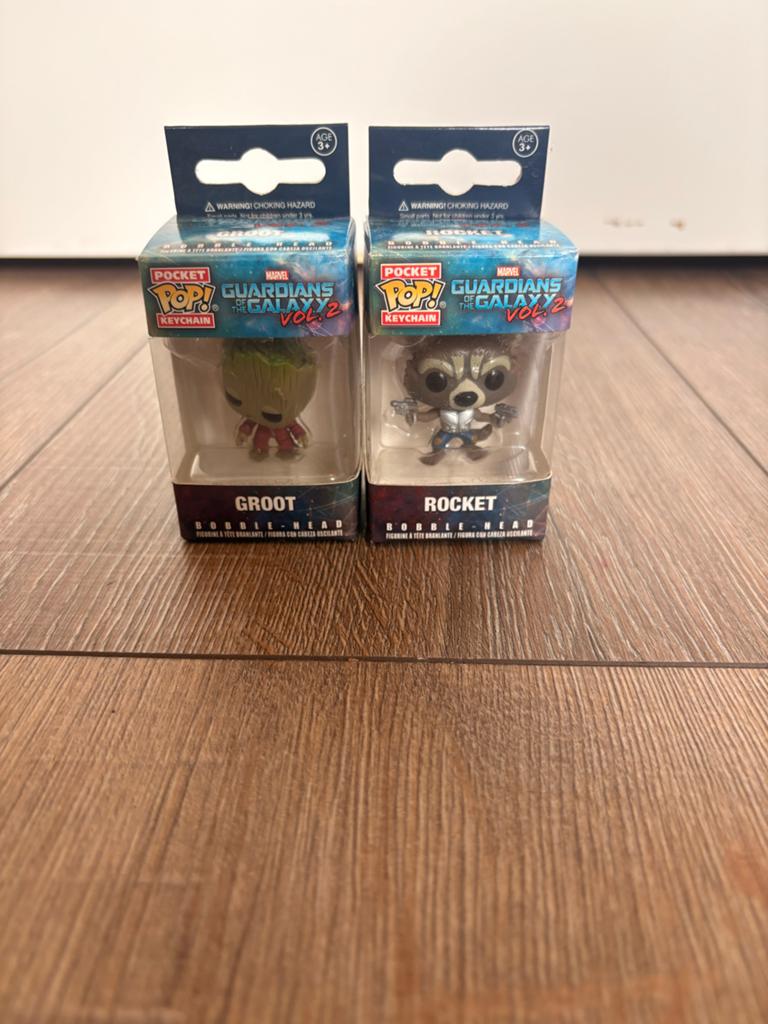 Funko Pop! Sleutelhanger Guardians of the Galaxy Vol. 2 set, Ophalen of Verzenden, Zo goed als nieuw