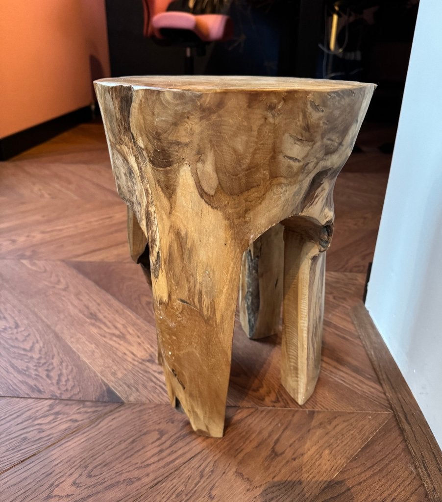 Houten bijzettafeltje, Huis en Inrichting, Ophalen, Minder dan 45 cm, Minder dan 55 cm, Rond