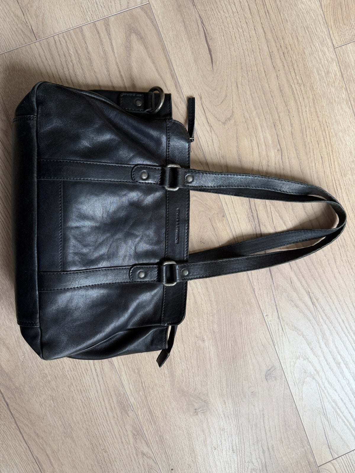 Spikes & Sparrow Leren Handtas - Zwart, Ophalen of Verzenden, Gebruikt, Zwart, Handtas