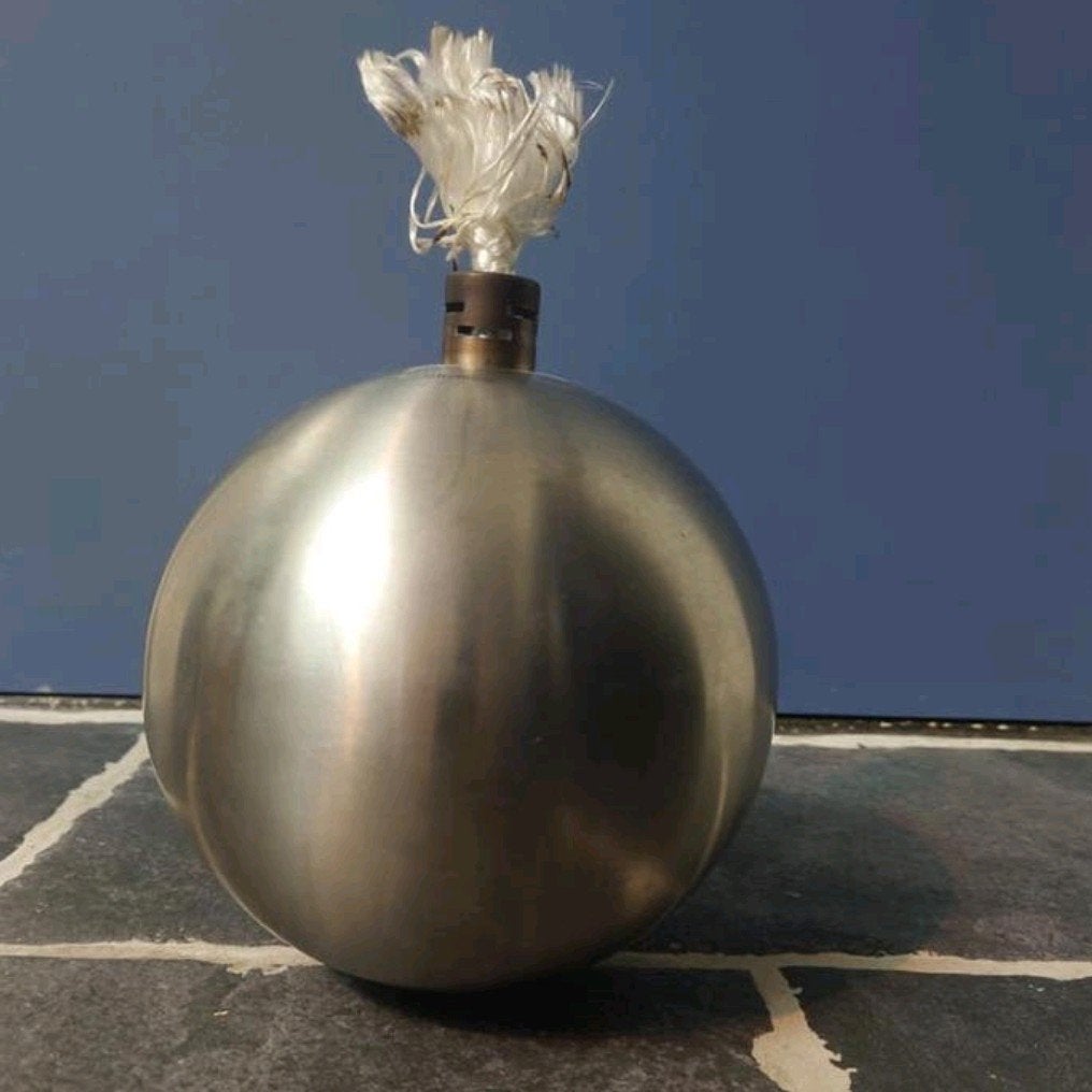 Grote BLOMUS Olielamp, erg mooi design! NIEUW!, Overige materialen, Nieuw, Ophalen of Verzenden, Grijs