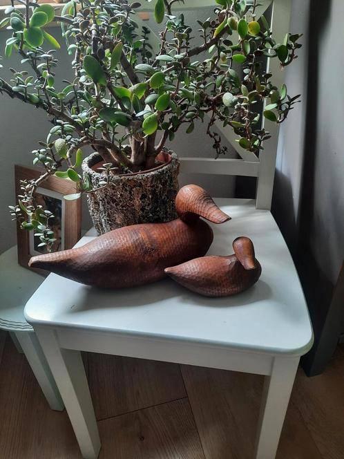oude houten lokeenden , handgemaakt . set van twee, Ophalen of Verzenden