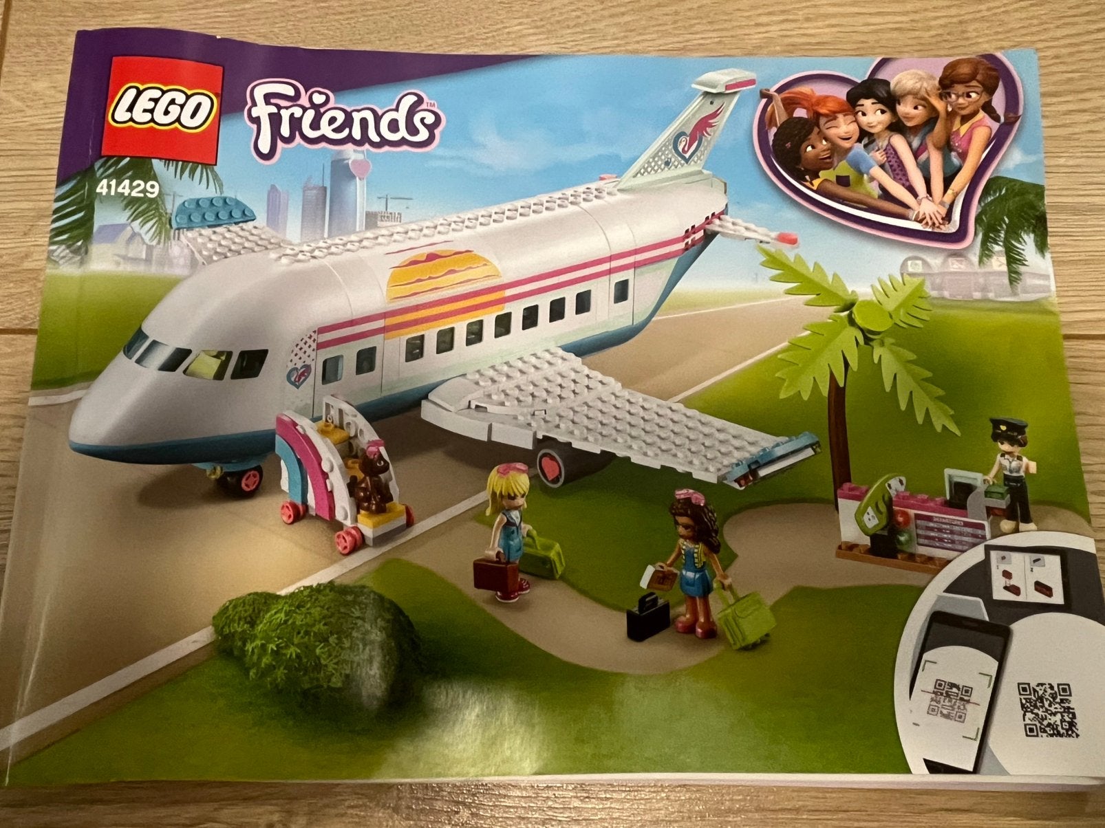 Lego Friends vliegtuig set 41429 compleet, Kinderen en Baby's, Ophalen of Verzenden, Zo goed als nieuw
