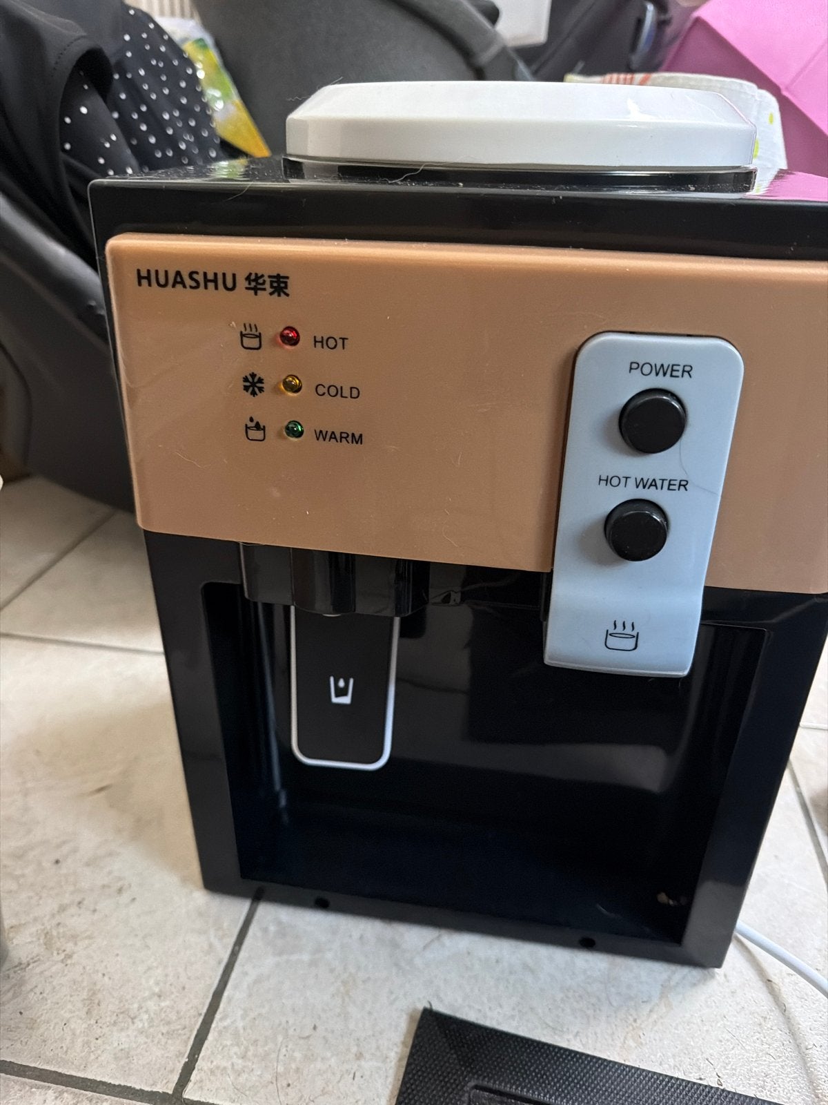 Huashu Waterkoeler - Warm, Koud en Heet Water Dispenser, Witgoed en Apparatuur, Ophalen of Verzenden, Gebruikt, Waterkoeler