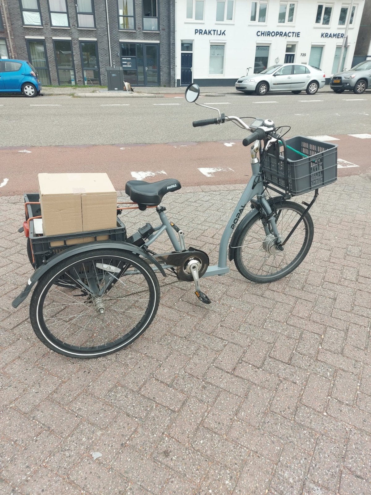 Popal elektrische driewieler fiets, Ophalen, Gebruikt