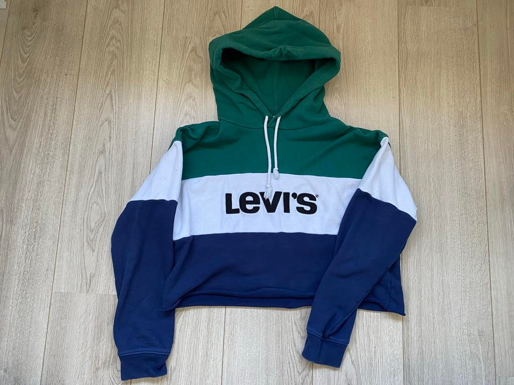 Levi's korte hoodie, Ophalen of Verzenden, Zo goed als nieuw, Maat 36 (S), Zwart