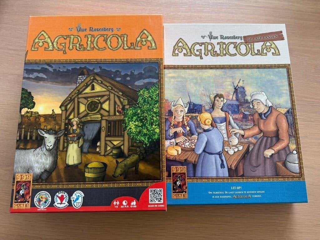 Agricola + Lage Landen Uitbreiding - 999 Games, Ophalen of Verzenden, Zo goed als nieuw