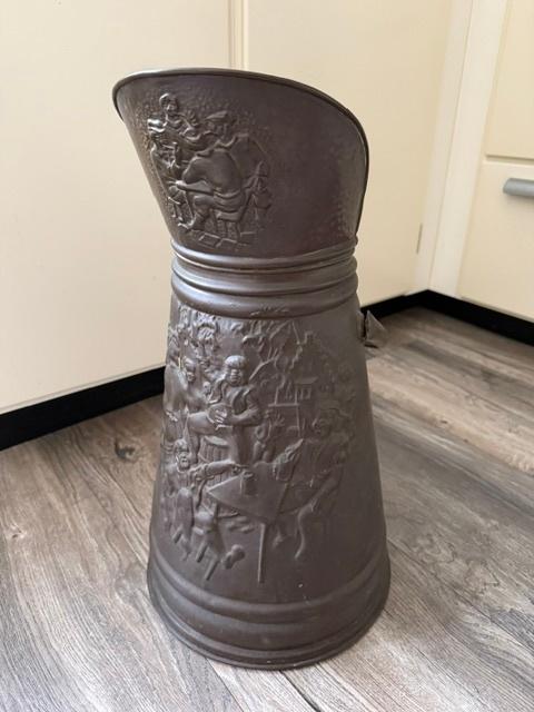 Antieke koperen kolenkit, Ophalen of Verzenden, Koper