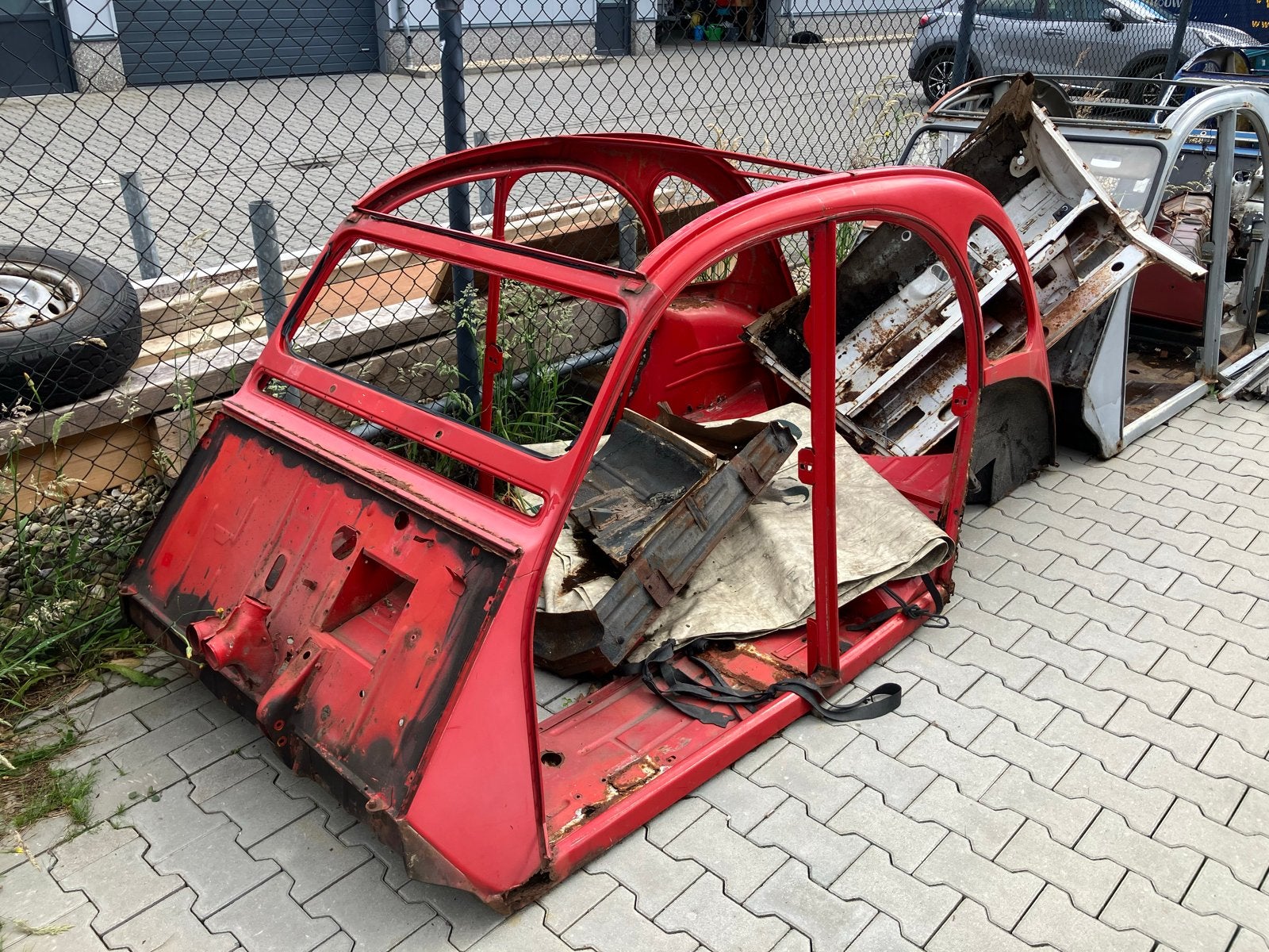 Citroën 2CV Carrosserie - Rode Carrosserie, Auto-onderdelen, Carrosserie en Plaatwerk, Ophalen, Gebruikt, Citroën