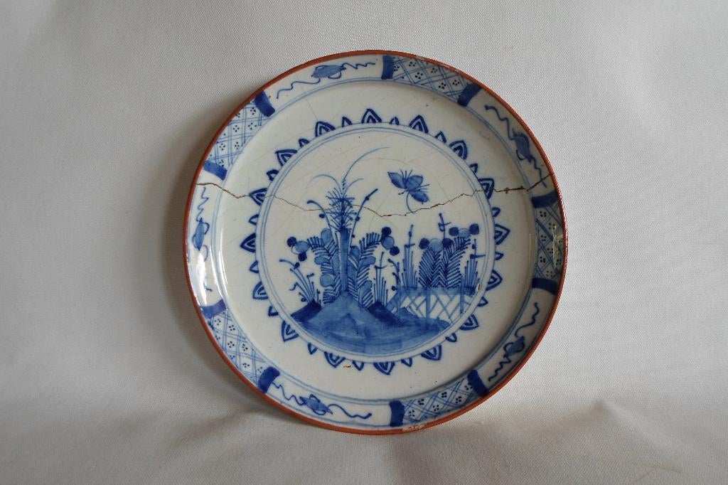 Delft Bord Antiek Blauw Wit, Ophalen of Verzenden