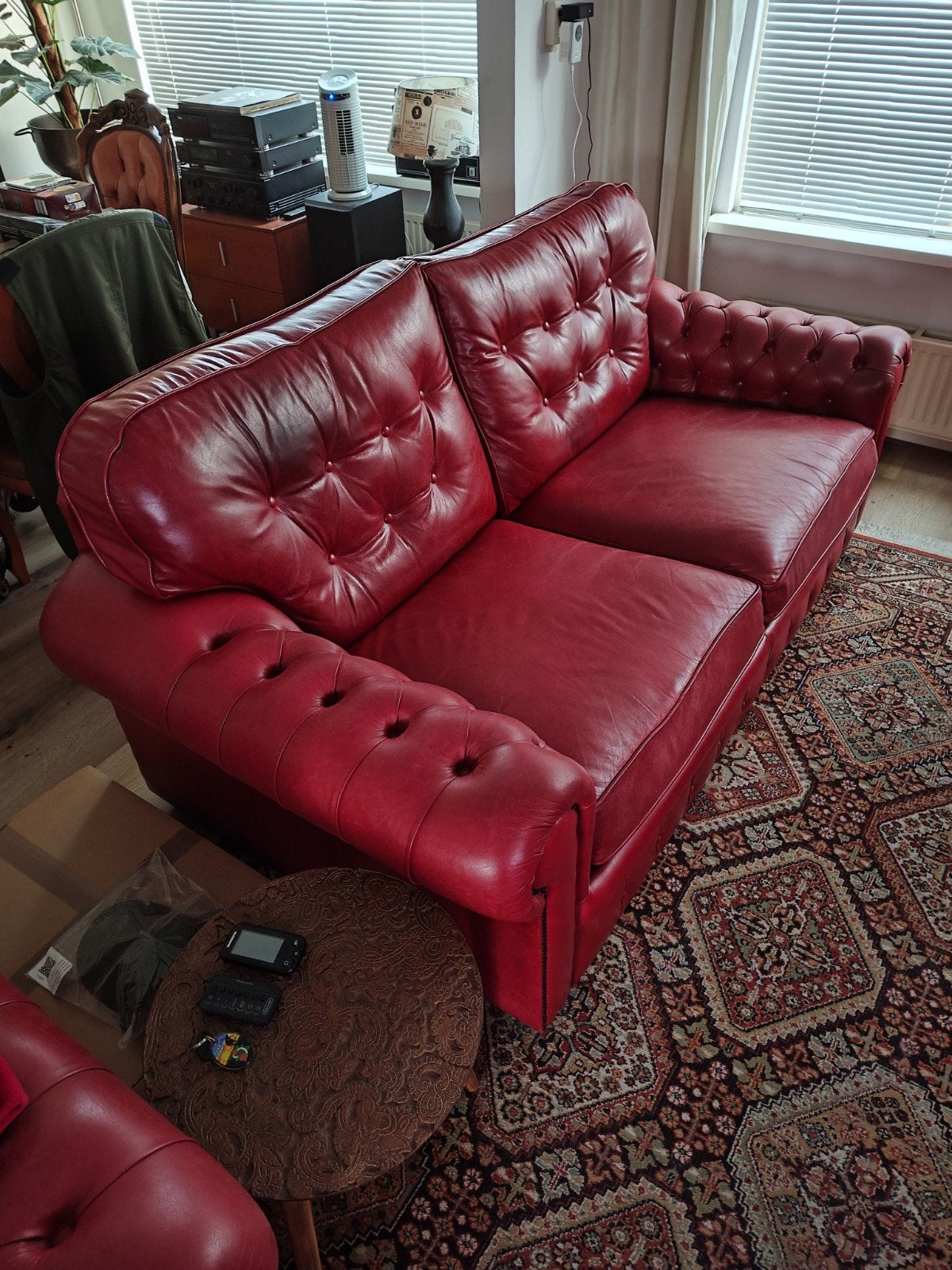 Delta Chesterfield Met Certificaat., Ophalen, Gebruikt, Vierpersoons of meer, Leer