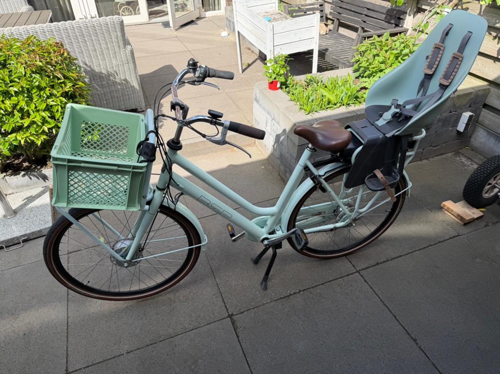 BSP metropolis E elektriche mamafiets incl urban iki zitje, Overige merken, Gebruikt, Ophalen of Verzenden, 50 km per accu of meer