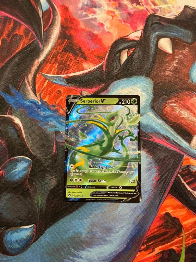 Pokémon kaarten Serperior V #7, Ophalen of Verzenden, Zo goed als nieuw, Losse kaart