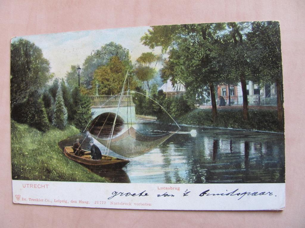 Utrecht 1904 Leidse Brug met totebel; Roos van Breemen, Ophalen of Verzenden, Voor 1920, Gelopen, Utrecht
