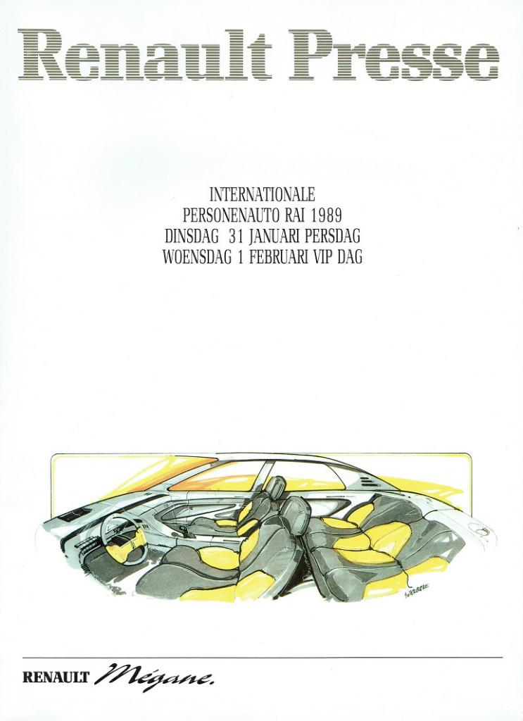 Persmap Renault modellen (Personenauto RAI - 1989), Verzenden, Gelezen, Renault