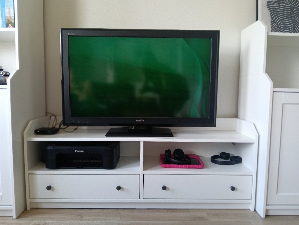Tv meubel HAUGA Ikea wit, Ophalen, Zo goed als nieuw, 25 tot 50 cm, Minder dan 100 cm