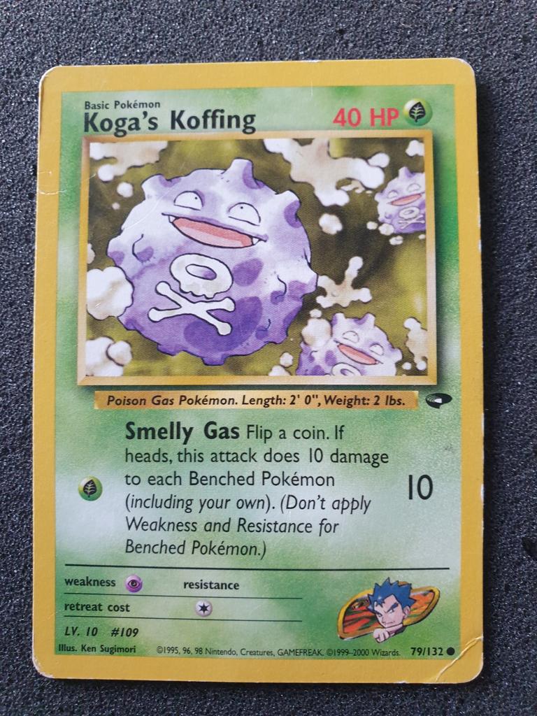Pokémon kaart Koga's Koffing #79 Gym Challenge, Ophalen of Verzenden, Gebruikt, Losse kaart