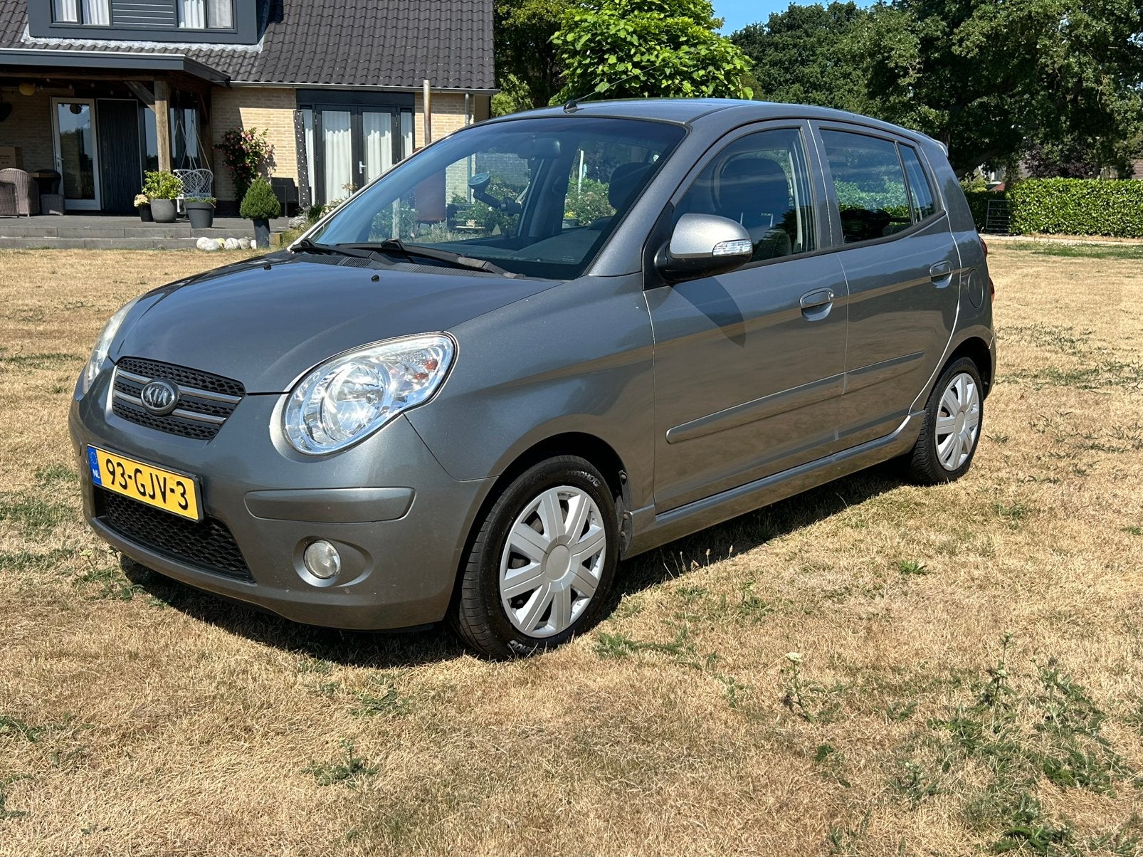 Kia Picanto 1.0 2008 Grijs Nieuwe Koppeling, Auto's, Voorwielaandrijving, Stof, 836 kg, Euro 6
