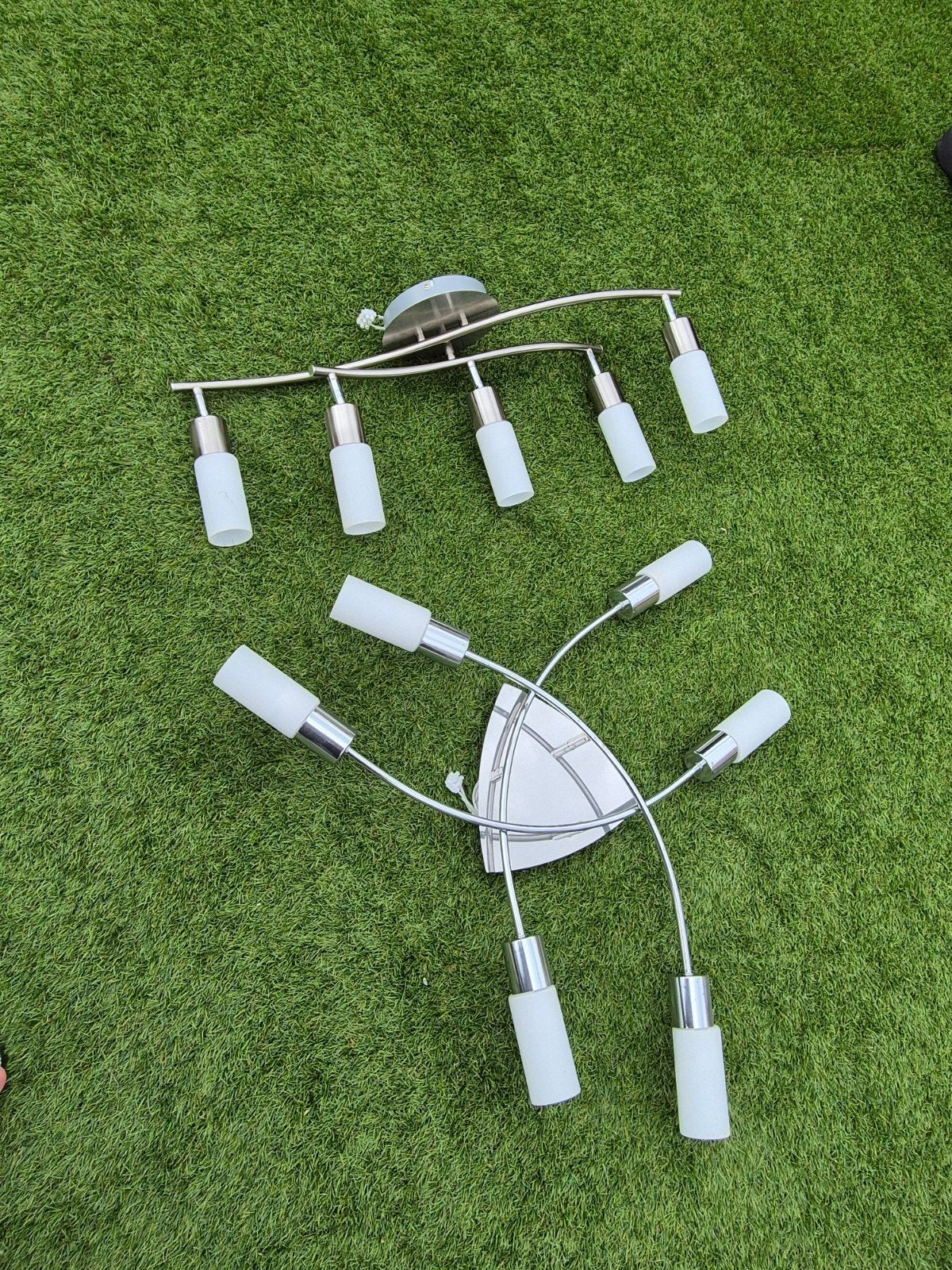 2x plafondlampen, Ophalen, Gebruikt, Glas