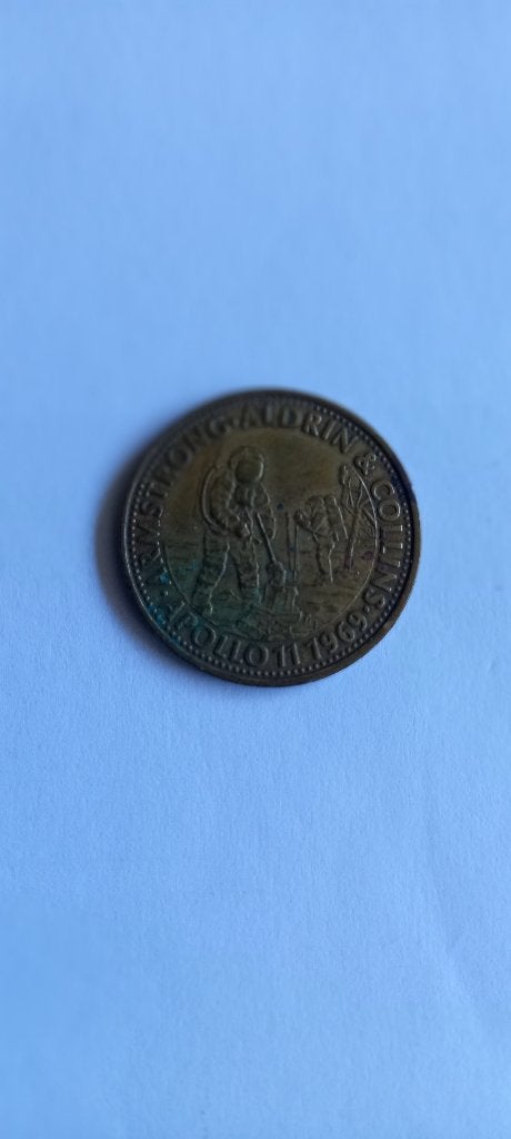 Maanlanding 1969 Shell munt, Ophalen of Verzenden, Koningin Beatrix, Losse munt