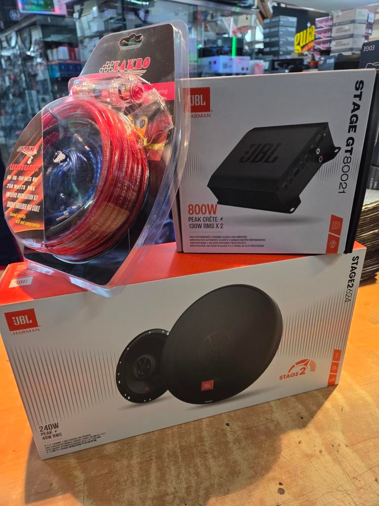 JBL Mega Opruiming: Versterker, Speakers & Kabelset, Ophalen of Verzenden
