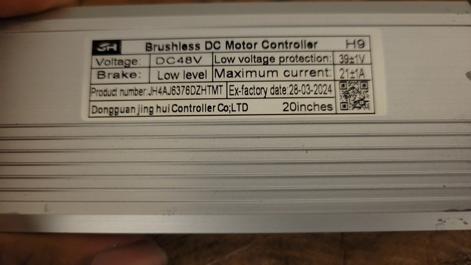 Brushless DC Motor Controller H9 - 48V 21A, Fietsen en Brommers, Fietsonderdelen, Zo goed als nieuw, Motor, Titanium, Fatbike