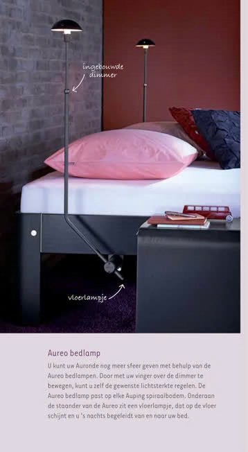 Auping Auronde | bedlampen, Huis en Inrichting, Ophalen, Zo goed als nieuw, Tweepersoons