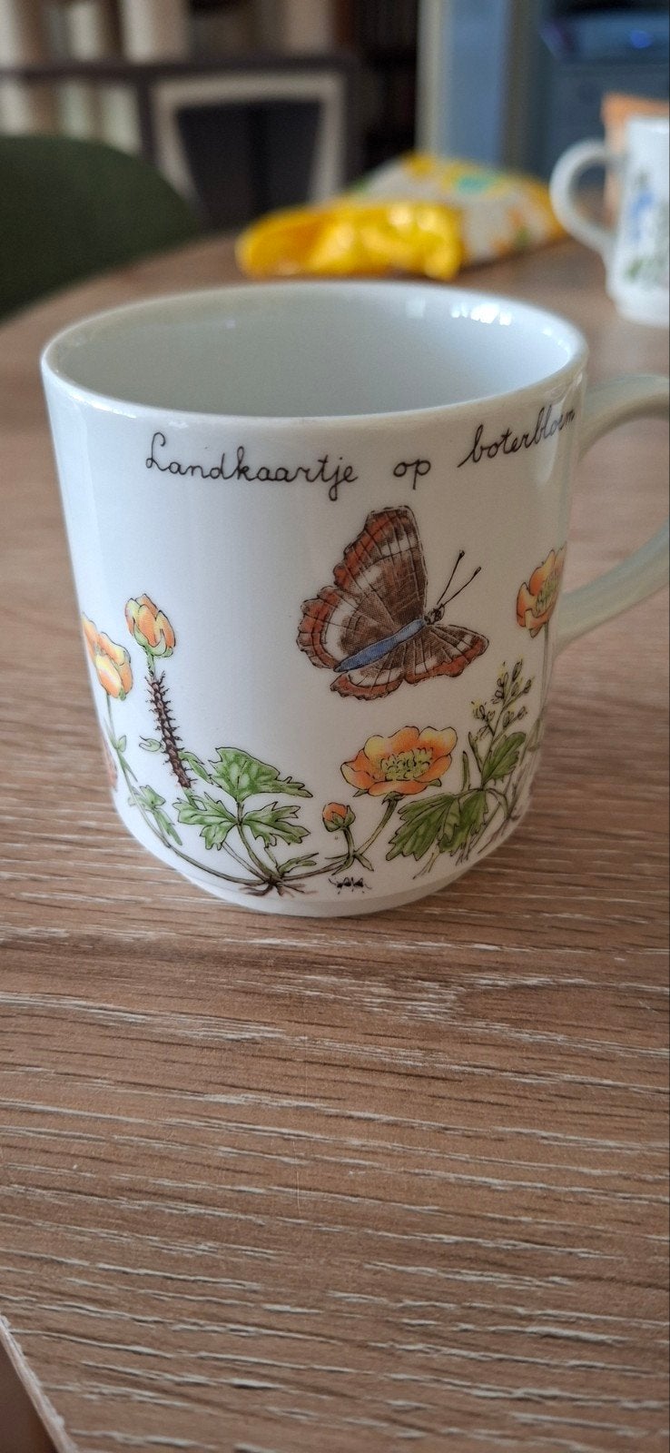 Set van 4 Vintage Mitterteich Mokken  Nutroma Vlinderservies, Ophalen of Verzenden