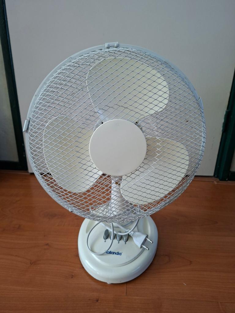 Tafelventilator Hollandia wit, Witgoed en Apparatuur, Ventilatoren, Ophalen of Verzenden, Zo goed als nieuw, Tafelventilator