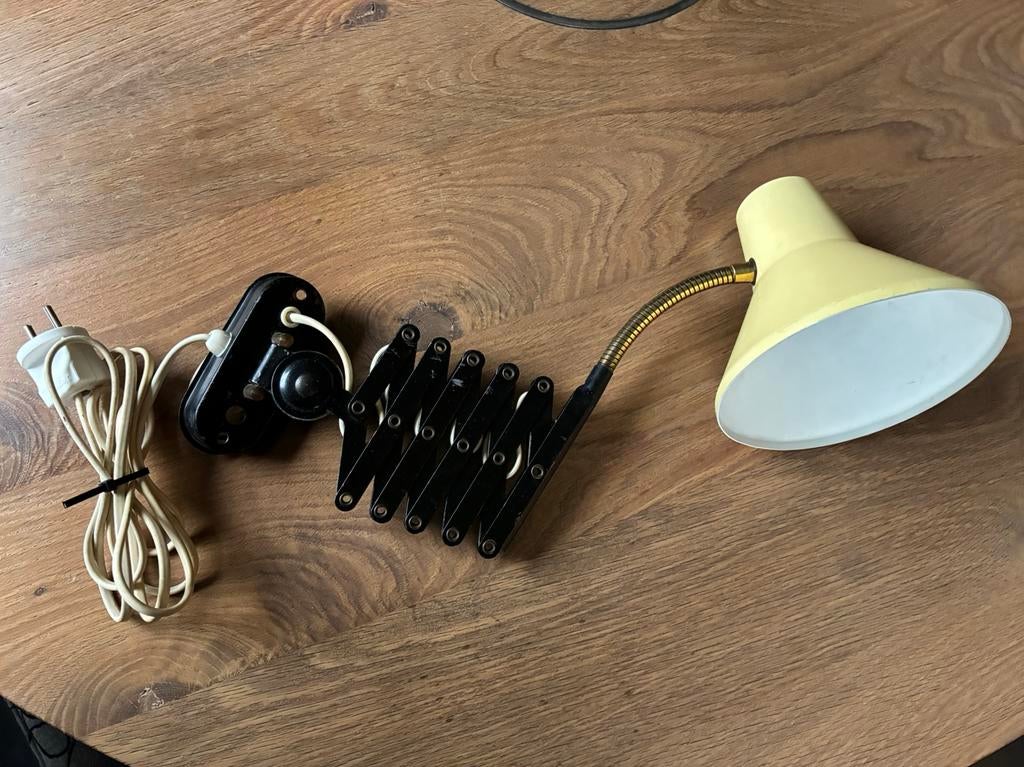 Vintage Hala Vaen harmonica wandlamp, Ophalen of Verzenden, Gebruikt, Metaal