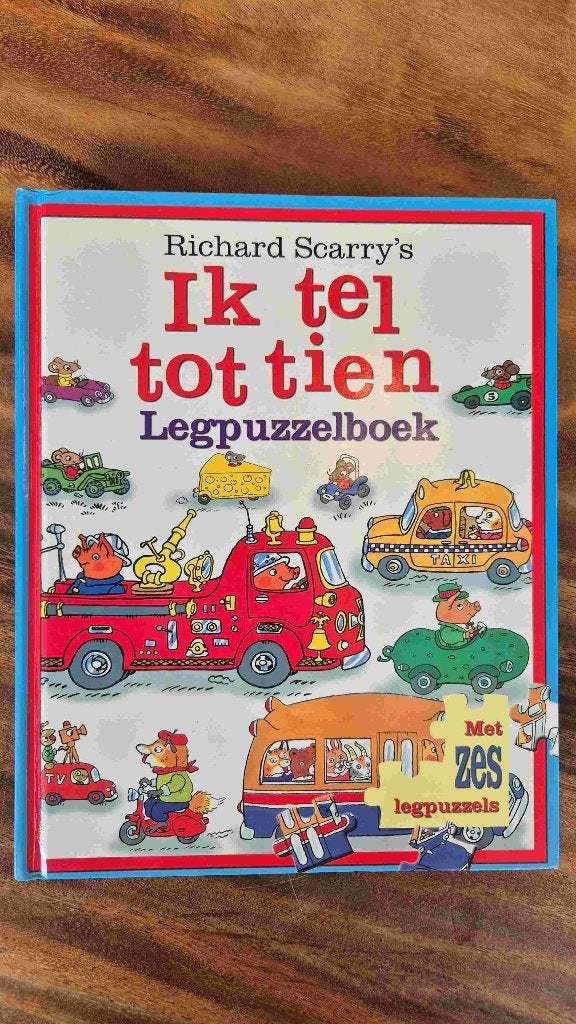 Legpuzzelboek – Ik tel tot 10 (Richard Scarry), Gelezen, Fictie algemeen, Uitklapboek, Jongen of Meisje