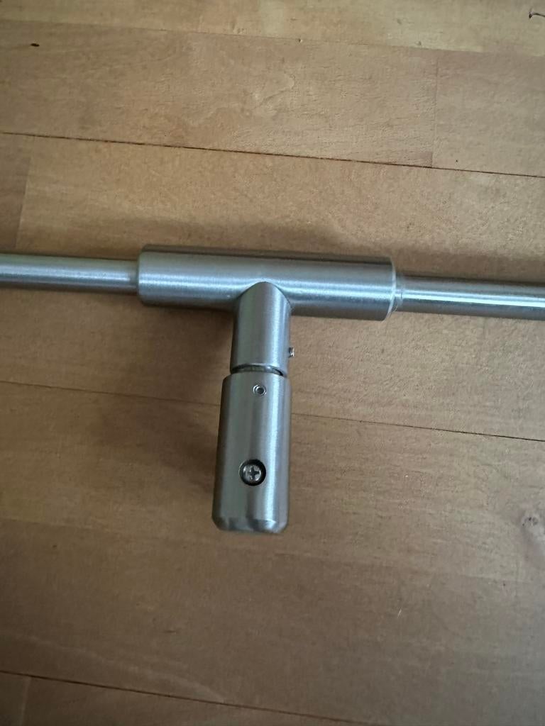 Stabilisatiestang met t stuk rvs 316 douche wand, Ophalen of Verzenden, Zo goed als nieuw, Rvs, Douche