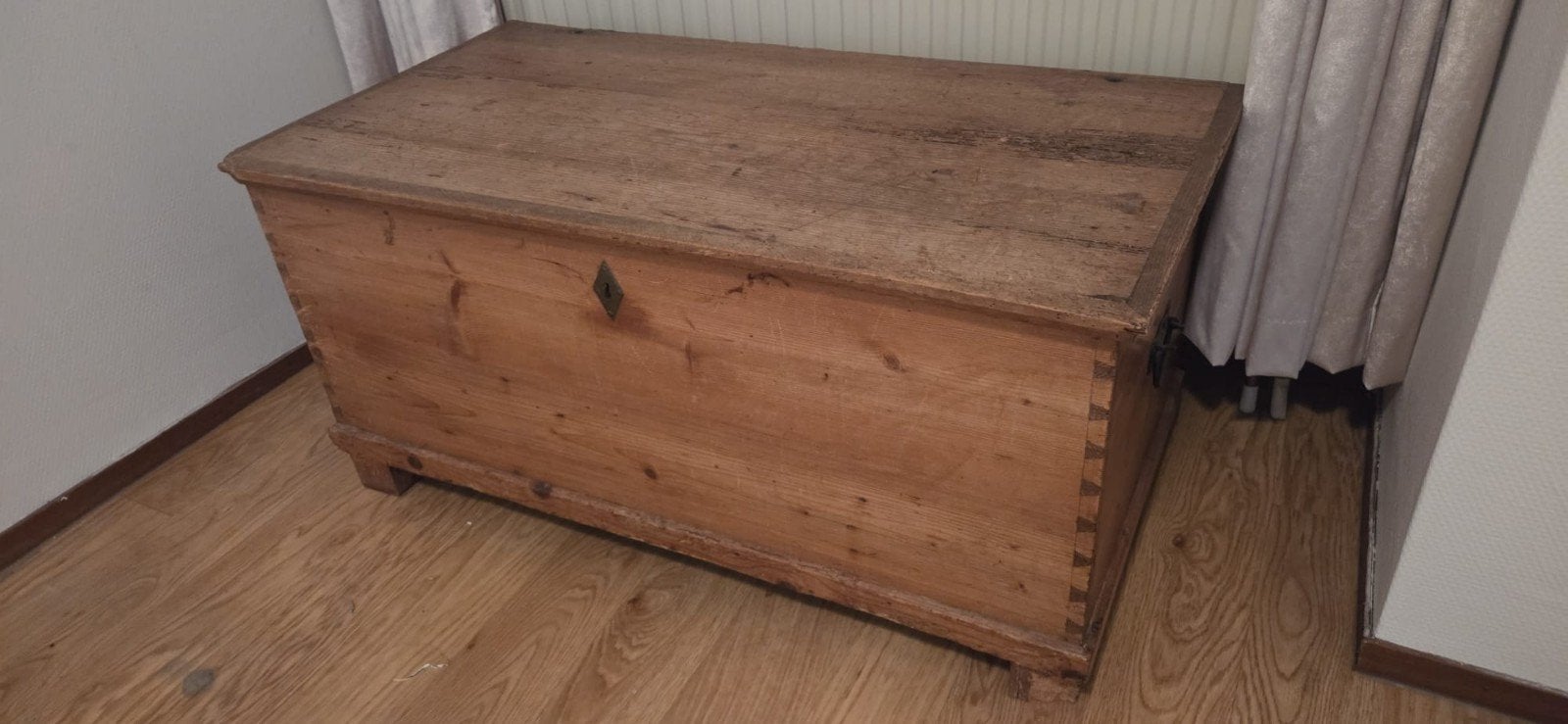 antieke dekenkist, Ophalen, Gebruikt, 50 tot 100 cm, Onbekend
