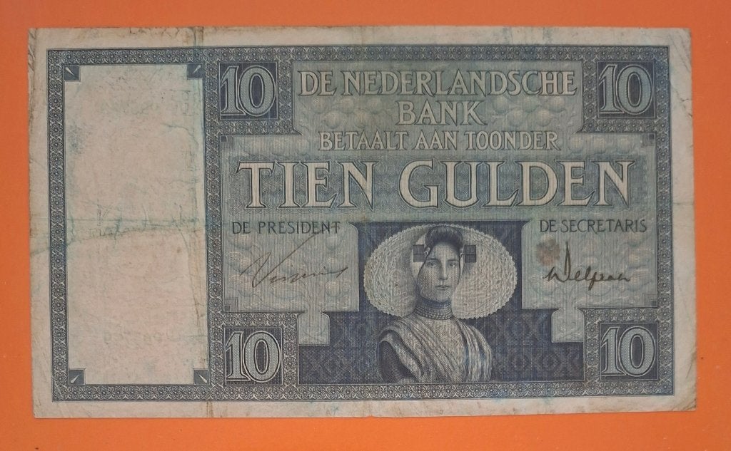 Bankbiljet 10 gulden 1928 Zeeuws Meisje, cat. PL35.a3, Verzenden, 10 gulden, Los biljet