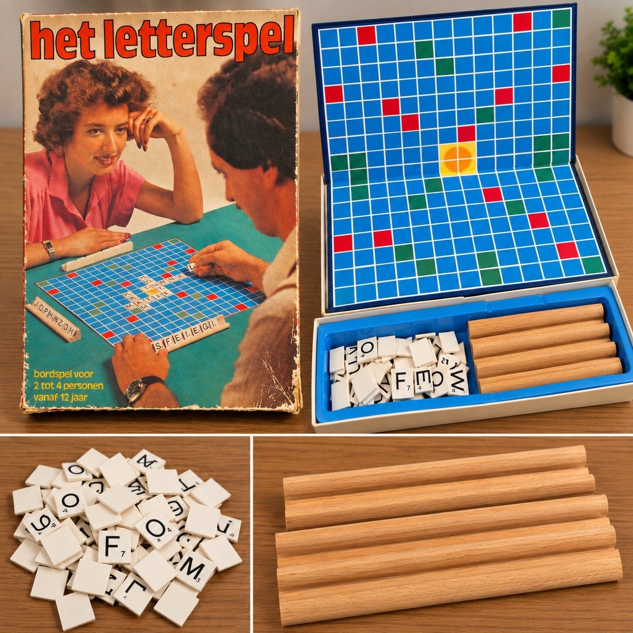 Vintage Het Letterspel – klassiek woordspel 2-4 spelers, Ophalen of Verzenden, Gebruikt