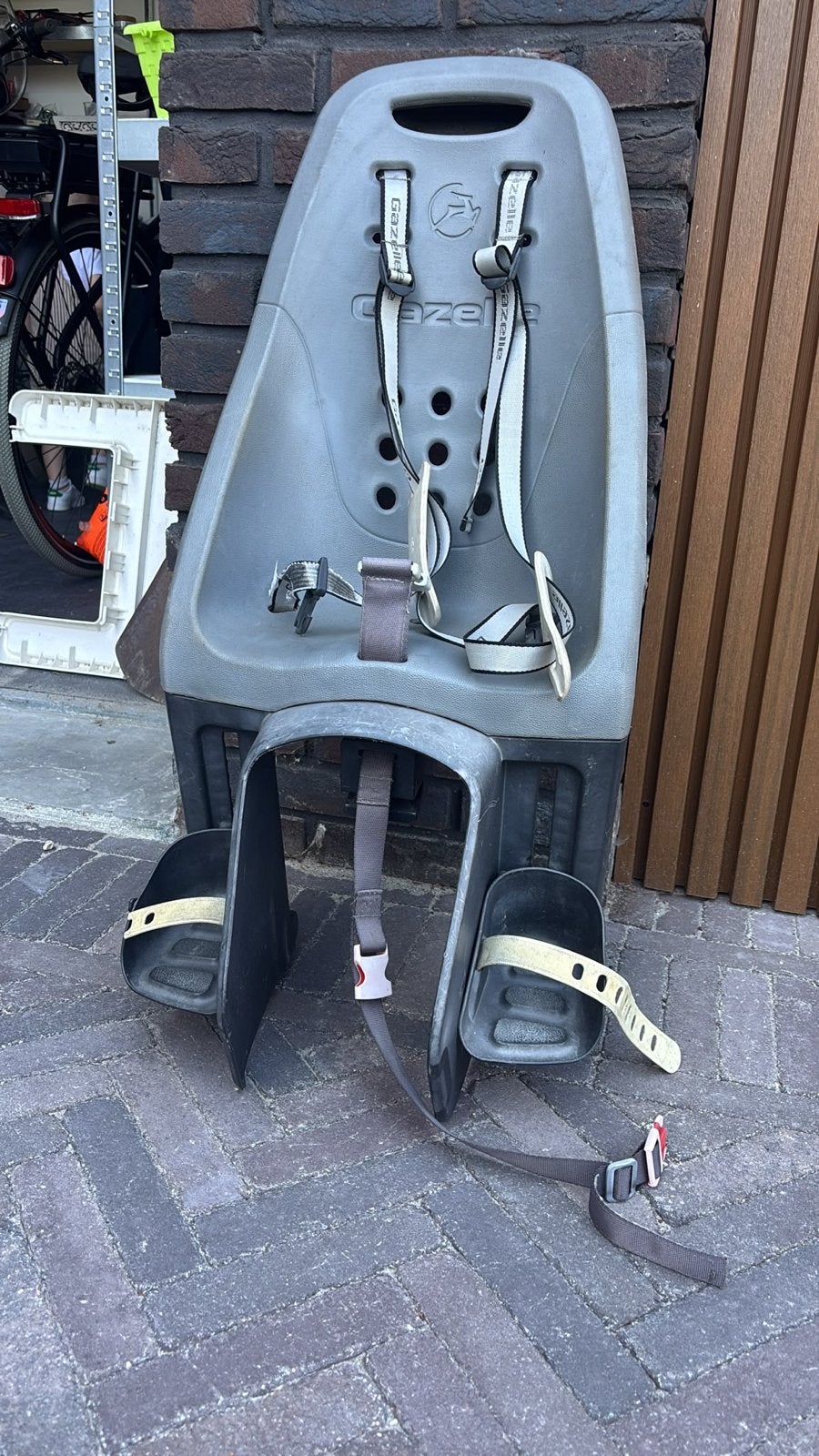 Gazelle Yepp Achterzitje - Grijs, Ophalen, Achterzitje, 9 t/m 18 kg, Gebruikt