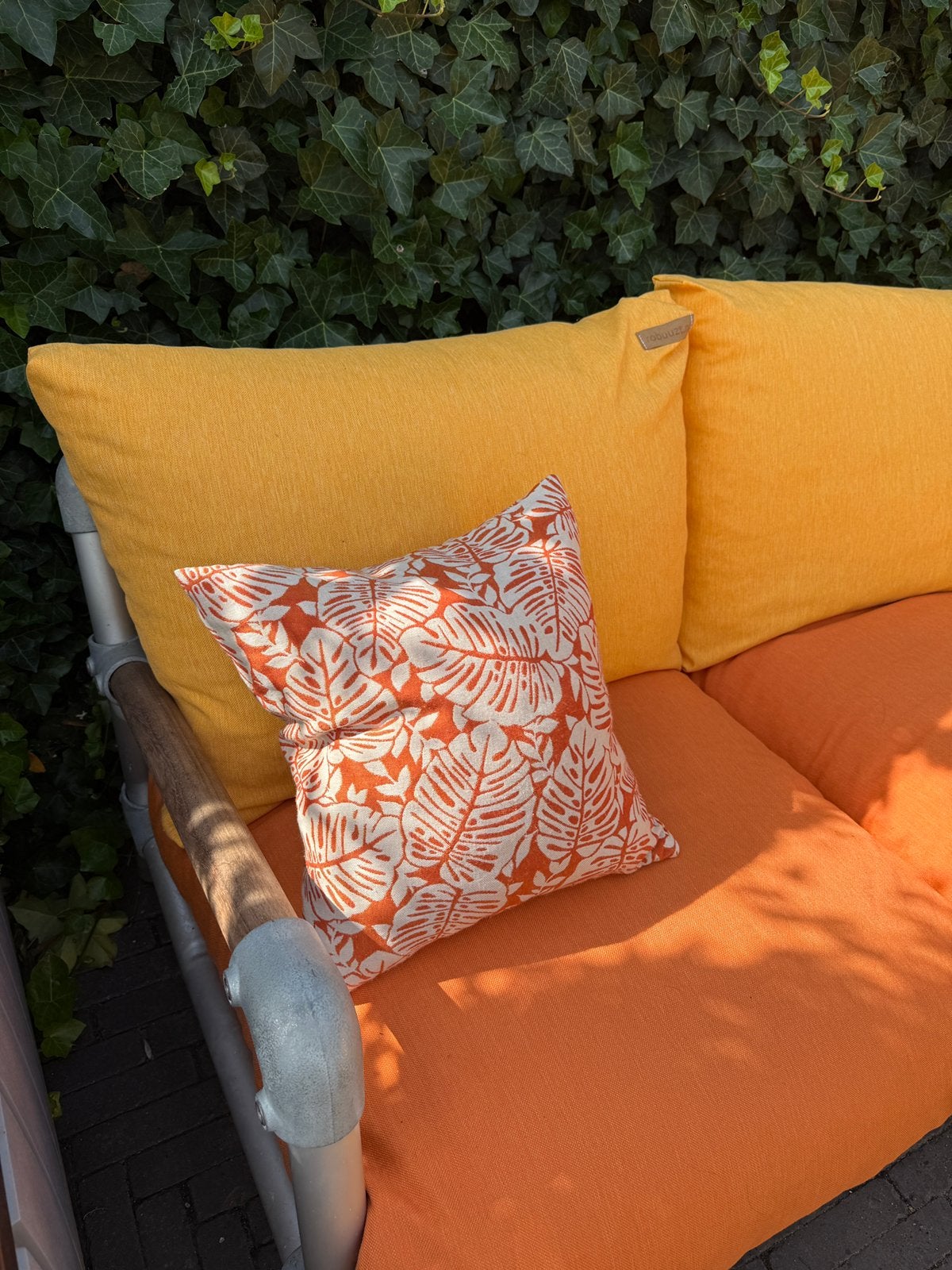 Loungeset Robuuzt incl tafel en beschermhoezen, Tuin en Terras, Tuinbanken, Ophalen, Gebruikt, Aluminium