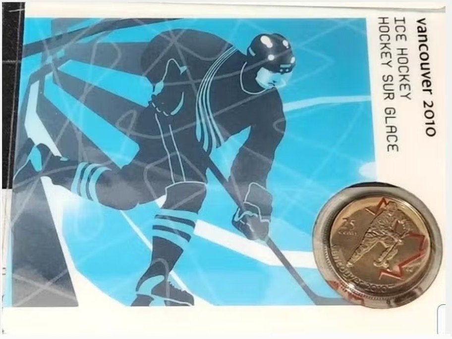 Canada - colored coincard 25 cent Hockey, Postzegels en Munten, Munten | Amerika, Verzenden, Noord-Amerika, Setje