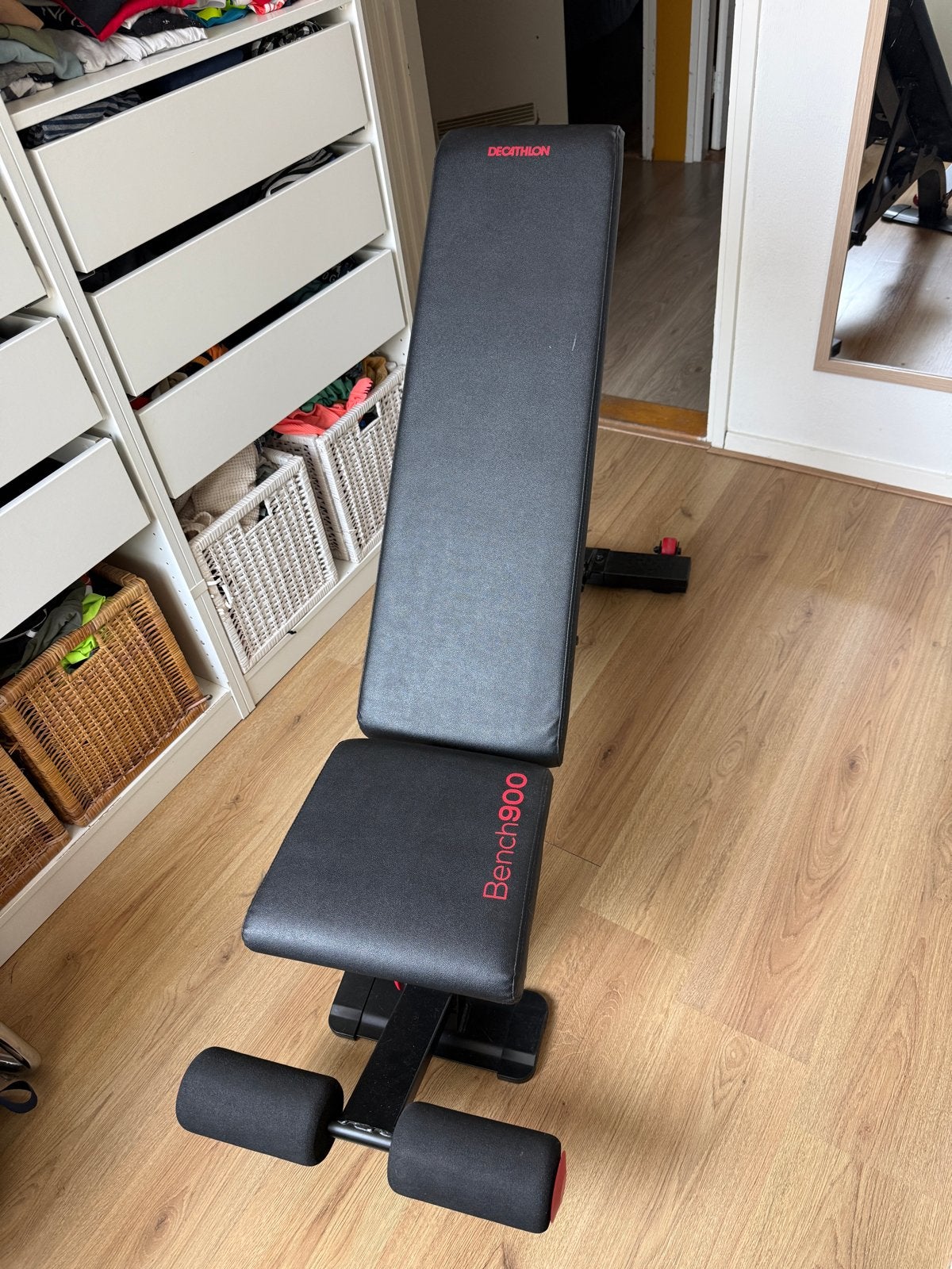 Decathlon Bench 900 Fitnessbank - Verstelbaar, Ophalen, Zo goed als nieuw, Armen, Fitnessbank