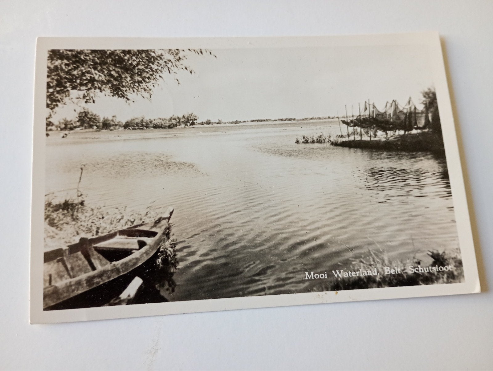 Belt Schutsloot bij Giethoorn 1954, Ophalen of Verzenden, 1940 tot 1960, Gelopen, Overijssel