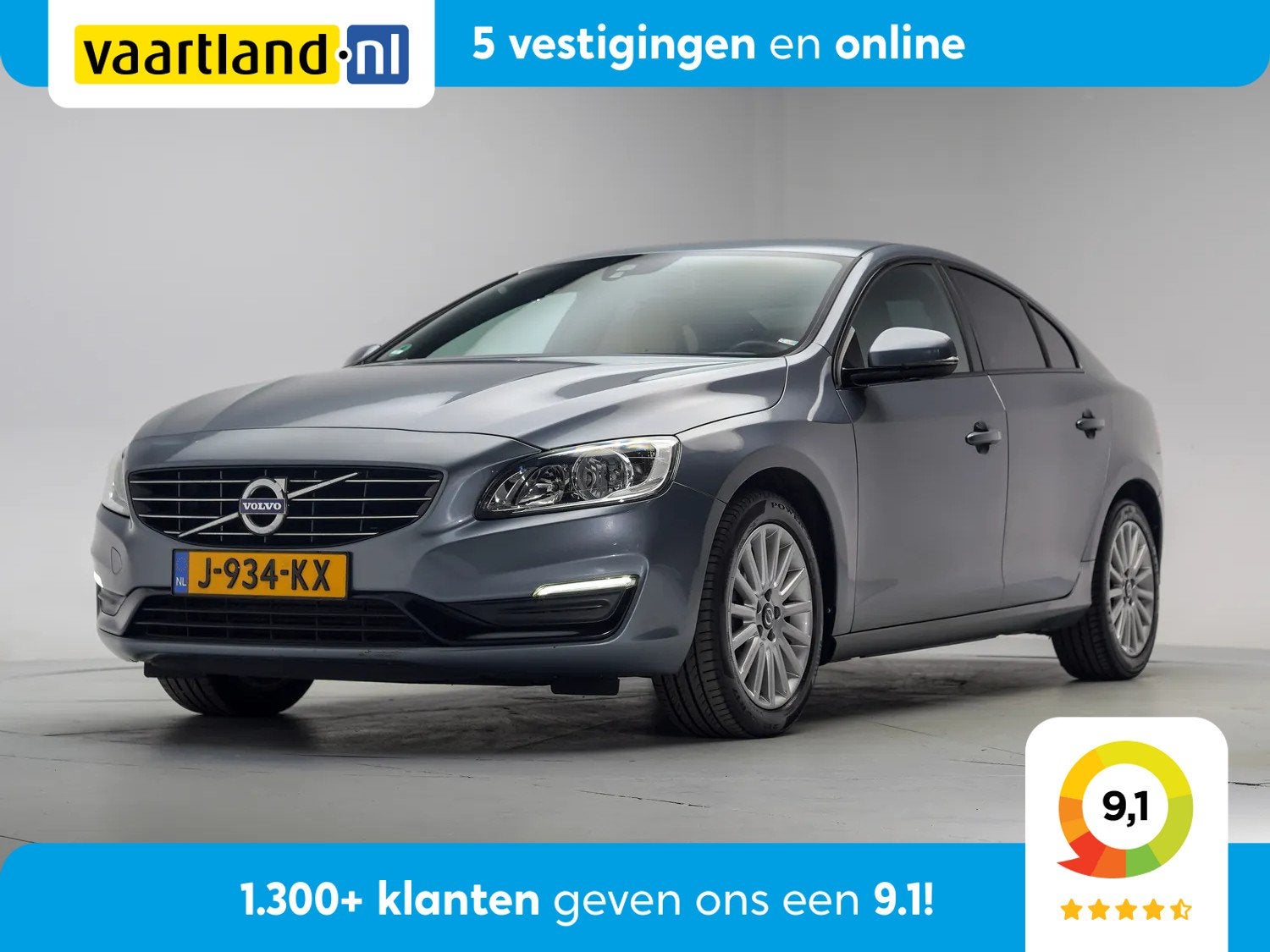 Volvo S60 1.5 T3 Summum Aut. [ Leder Trekhaak Navi ], Auto's, Volvo, Automaat, Automatische klimaatregeling, 4 cilinders, S60