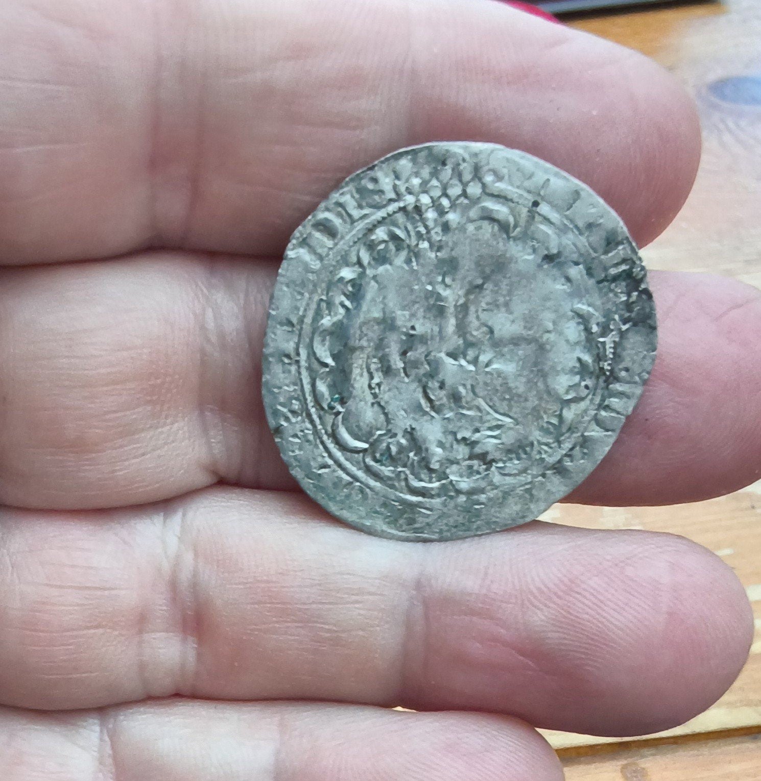 middeleeuwse munt zilver bodemvondst, Postzegels en Munten, Ophalen of Verzenden, Overige landen, Zilver