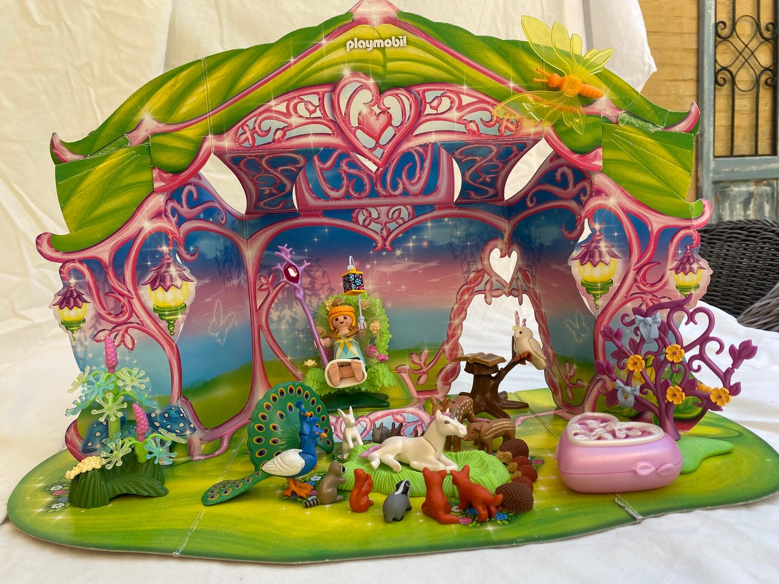 Playmobil eenhoorn geboorte met elfje, ring en veel diertjes, Ophalen of Verzenden, Zo goed als nieuw, Fantasy, Complete set