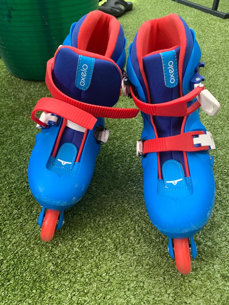 OXELO Kinderskates Play3 blauw/ 34-36 Bijna Nieuw, Ophalen of Verzenden, Zo goed als nieuw