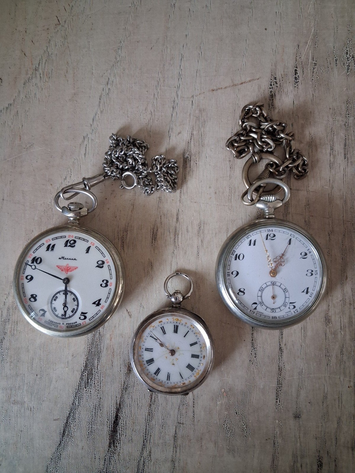 3  ...   ANTIEK OUD  ......   ZAKHORLOGE ,S, Ophalen of Verzenden, Staal, Overige merken