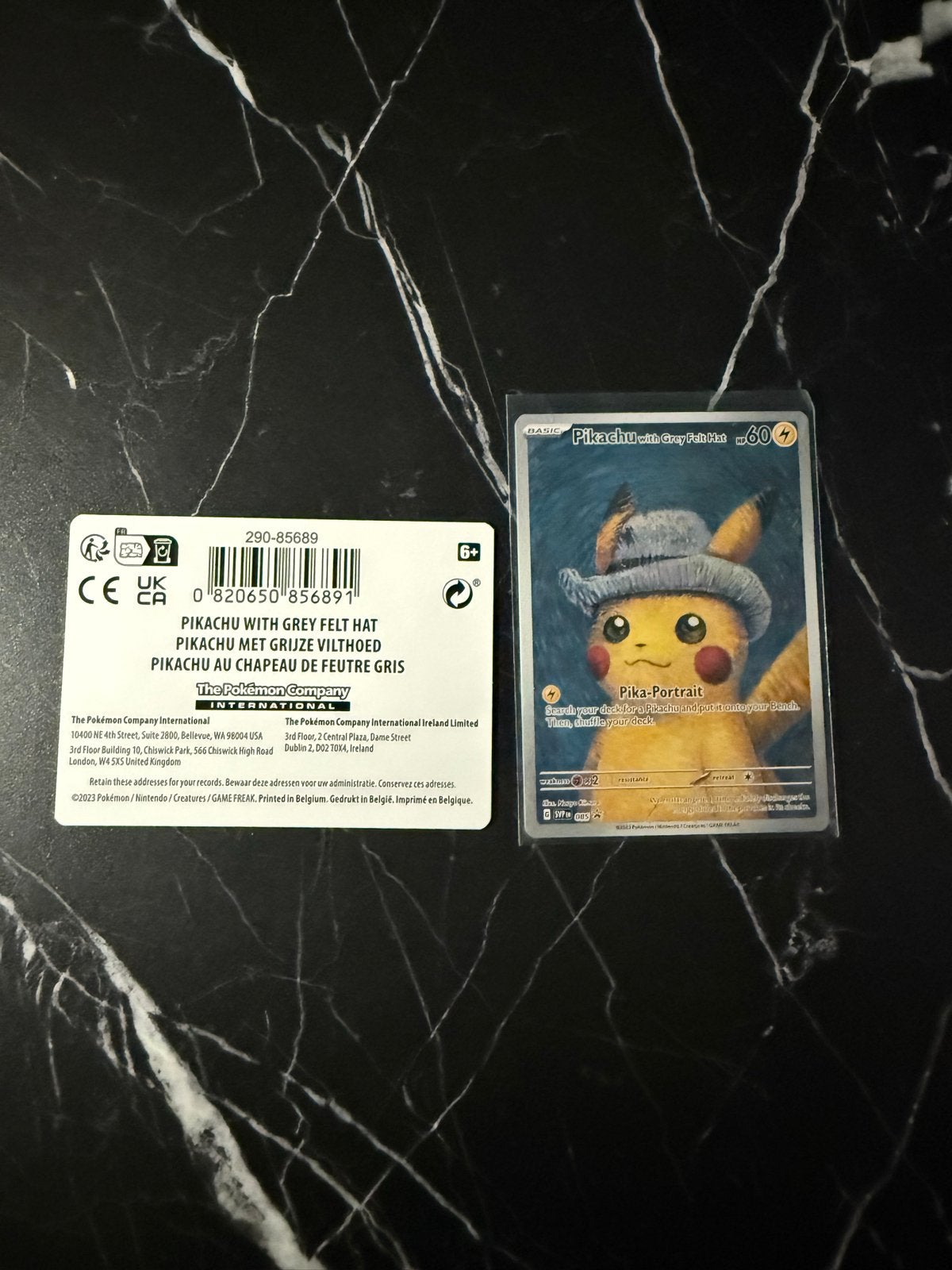 Pikachu van Gogh met grijze vilthoed - PSA 10 waardig, Hobby en Vrije tijd, Verzamelkaartspellen | Pokémon, Ophalen, Nieuw, Losse kaart