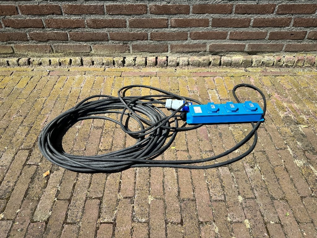 DWS 3-weg 230V CEE stekkerdoos 20 meter, Ophalen, Nieuw