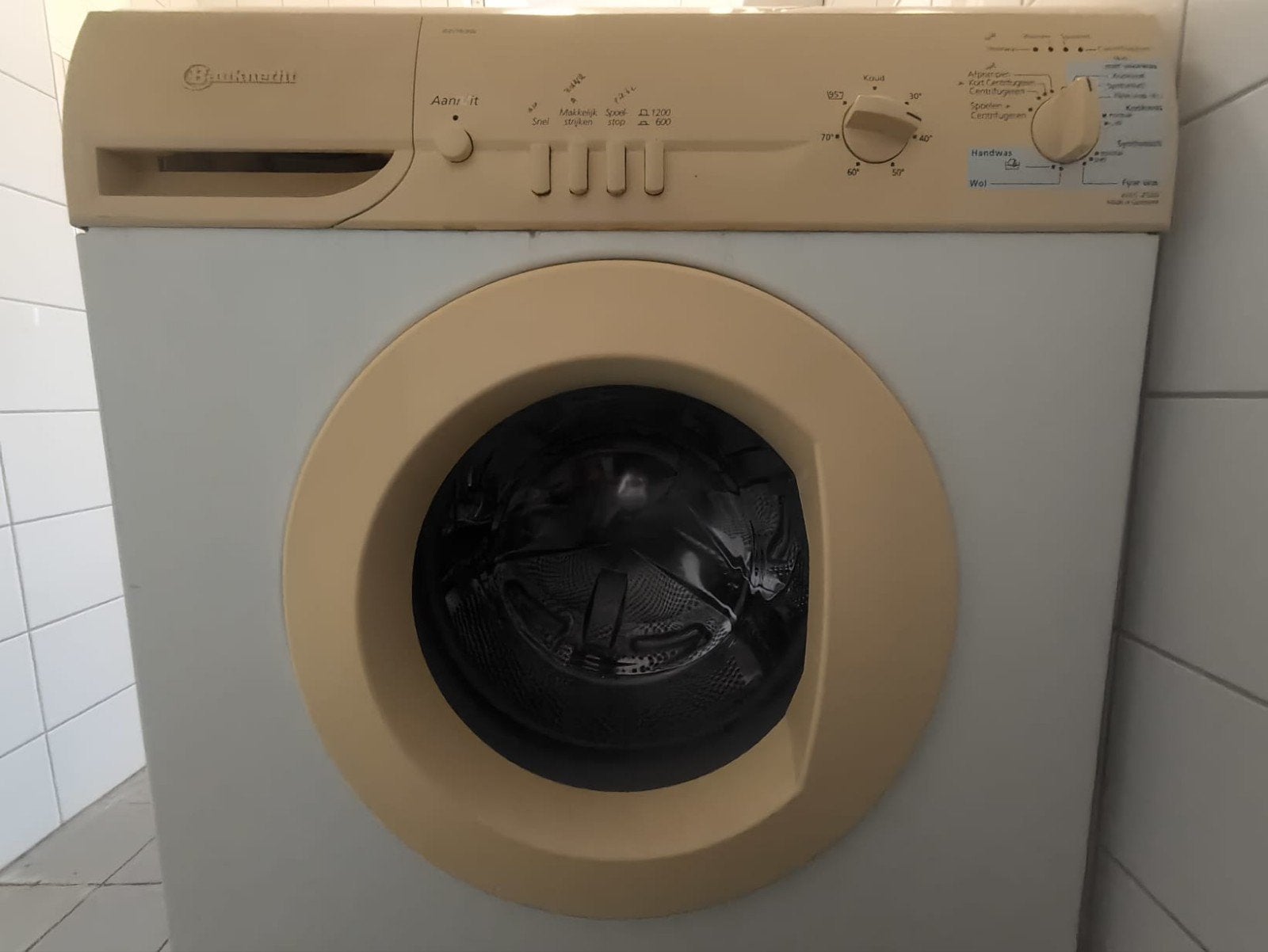 Bauknecht Voorlader Wasmachine - Gebruikt, Witgoed en Apparatuur, 6 tot 8 kg, Voorlader, 85 tot 90 cm, Minder dan 1200 toeren