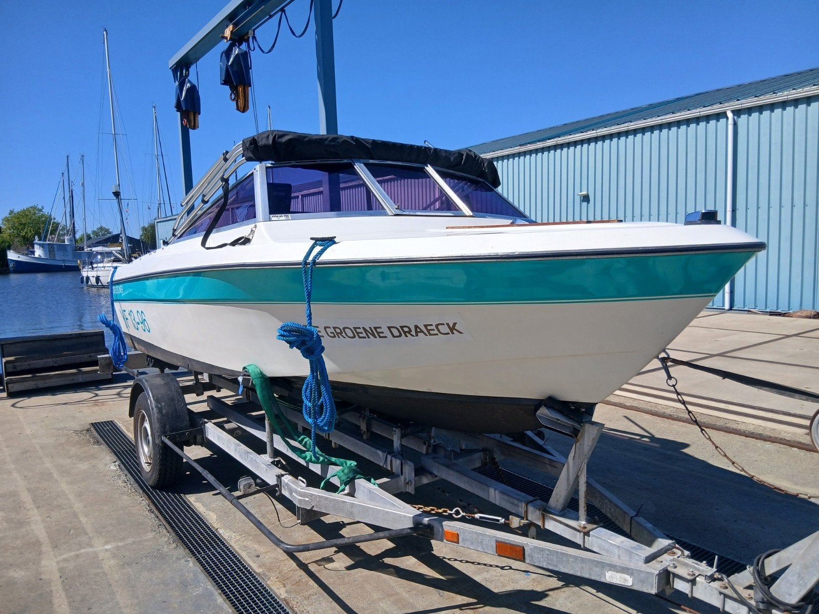 crestliner speedboot met 90 pk johnson, Watersport en Boten, Ophalen, Gebruikt, Motorboot