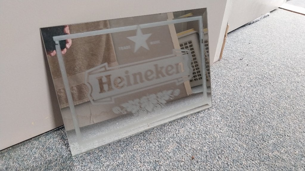 Te Koop Heineken spiegel, Verzamelen, Ophalen, Zo goed als nieuw, Reclamebord, Plaat of Schild, Heineken